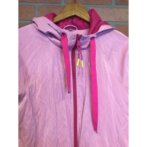 Nikki Jones Lightweight Luster Pink Bonbon Hooded Jacket Womens Size XS - Picture 5 of 10